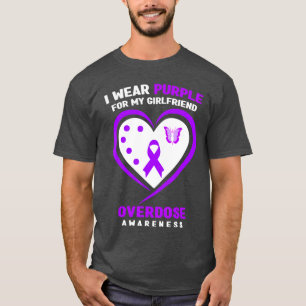 Ik Draag Paars Voor Mijn Vriendin Overdosis Bewust T-shirt
