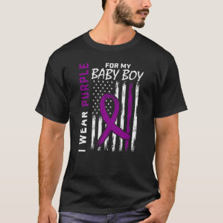 Ik Draag Paars voor mijn zoon Baby Boy Epilepsy Aw T-shirt