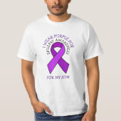 Ik Draag Paars voor mijn zoon | Epilepsie Bewustma T-shirt (Voorkant)