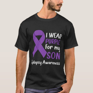 Ik Draag Paars Voor Mijn Zoon Epilepsie Bewustzijn T-shirt