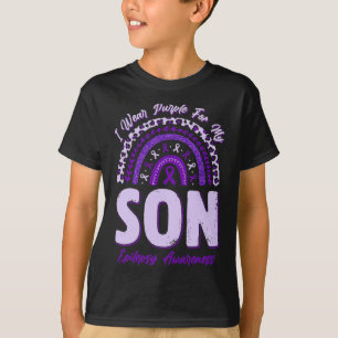 Ik Draag Paars voor mijn zoon Epilepsy Bewust Rain T-shirt