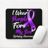 Ik Draag Paars voor mijn zoon Epilepsy Bewustzijn Muismat (Met muis)