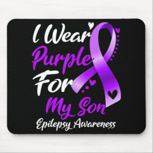 Ik Draag Paars voor mijn zoon Epilepsy Bewustzijn Muismat