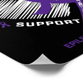 Ik Draag Paars voor mijn zoon Epilepsy Bewustzijn Poster (Hoek)
