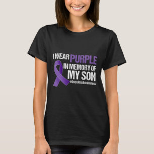 Ik Draag Paars voor mijn zoon Overdosering Bewusth T-shirt