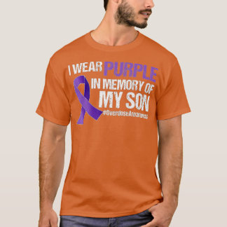 Ik Draag Paars voor mijn zoon Overdosis Bewustheid T-shirt