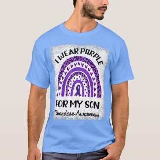 Ik Draag Paars voor mijn zoon Overdosis Bewustmaki T-shirt