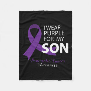 Ik Draag Paars voor mijn zoon - pancreaskanker Fleece Deken