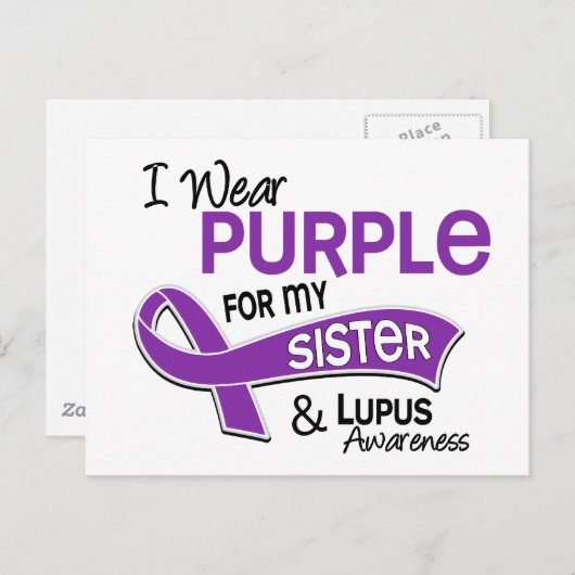 Ik Draag Paars voor mijn zuster 42 Lupus Briefkaart (Voorkant / Achterkant)