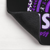 Ik Draag Paars voor mijn zuster Epilepsy Bewusthei Muismat (Hoek)