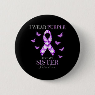 Ik Draag Paars voor mijn zuster Epilepsy Bewusthei Ronde Button 5,7 Cm