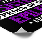 Ik Draag Paars voor mijn zuster Epilepsy Warrior A Poster (Hoek)