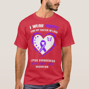 Ik draag Paars voor mijn zuster in de wet Lupus Aw T-shirt