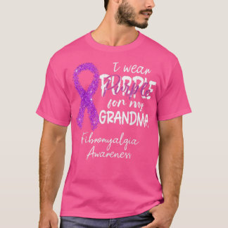 Ik Draag Paars voor oma fibromyalgie Awareness G T-shirt