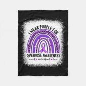 Ik Draag Paars voor overdosering Fleece Deken (Voorkant)