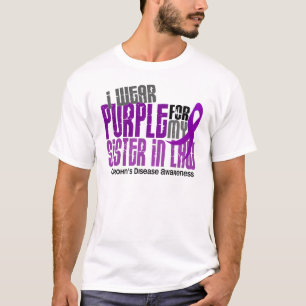 Ik Draag Paars voor Zuster-in-Law 6 Crohn's Ziekte T-shirt