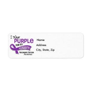 Ik Draag Paarse 42 man pancreaskanker Etiket