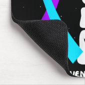 Ik Draag Paarse & Blauwgroen voor moeder zelfm Muismat (Hoek)