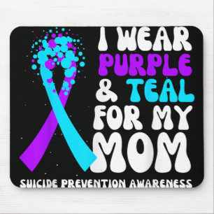 Ik Draag Paarse &amp; Blauwgroen voor moeder zelfm Muismat