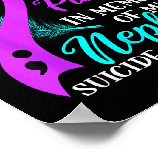 Ik Draag Paarse Blauwgroen ter nagedachtenis aan m Poster (Hoek)