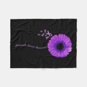 Ik Draag Paarse bloem alvleesklier kankerbewustzij Fleece Deken (Voorkant (Horizontaal))