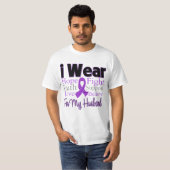 Ik Draag Paarse collage Husband - pancreaskanker T-shirt (Voorkant volledig)