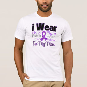 Ik Draag Paarse collage mama - Pancreaskanker T-shirt