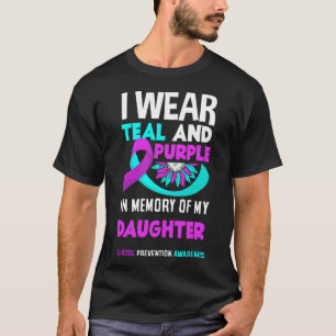 Ik Draag Paarse en Blauwgroen voor mijn dochter T-shirt