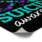 Ik Draag Paarse en Blauwgroen voor mijn moeders ze Poster (Hoek)