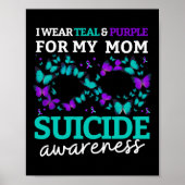 Ik Draag Paarse en Blauwgroen voor mijn moeders ze Poster (Voorkant)