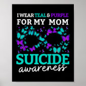 Ik Draag Paarse en Blauwgroen voor mijn moeders ze Poster (Voorkant)