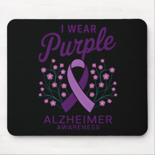 Ik Draag Paarse Heimer Awareness Sticker Muismat