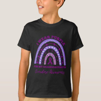 Ik Draag Paarse kleindochter Overdosis Bewustheid T-shirt