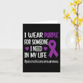 Ik Draag Paarse lint pancreaskanker krijger Fig Kaart (Gele Bloem)