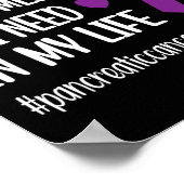 Ik Draag Paarse lint pancreaskanker krijger Fig Poster (Hoek)