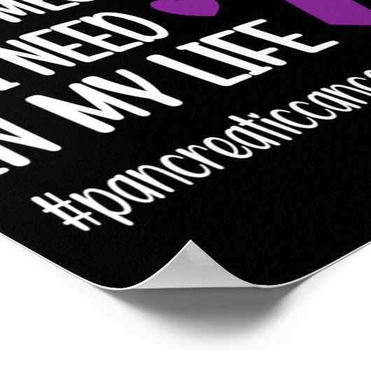 Ik Draag Paarse lint pancreaskanker krijger Fig Poster (Hoek)