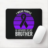 Ik Draag Paarse Overdosis Bewustzijn Paarse Lint B Muismat (Met muis)