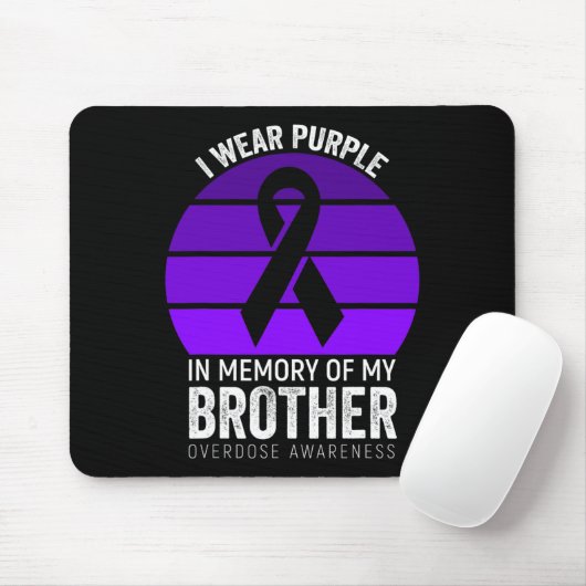 Ik Draag Paarse Overdosis Bewustzijn Paarse Lint B Muismat (Met muis)