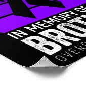 Ik Draag Paarse Overdosis Bewustzijn Paarse Lint B Poster (Hoek)