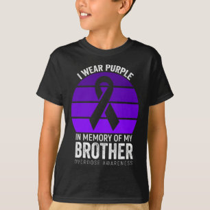 Ik Draag Paarse Overdosis Bewustzijn Paarse Lint B T-shirt