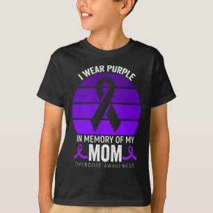 Ik Draag Paarse Overdosis Bewustzijn Paarse Lint M T-shirt