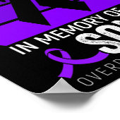 Ik Draag Paarse Overdosis Bewustzijn Paarse Lint U Poster (Hoek)