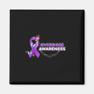 Ik Draag Paarse Ribbon Support End Overdosering Be Magneet