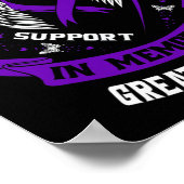 Ik Draag Paarse ter nagedachtenis aan grootmoeder- Poster (Hoek)