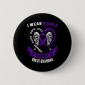 Ik Draag Paarse ter nagedachtenis aan grootmoeder- Ronde Button 5,7 Cm (Voorkant)