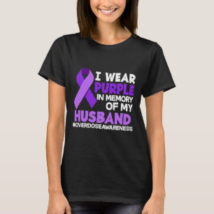 Ik Draag Paarse ter nagedachtenis aan mijn man ove T-shirt