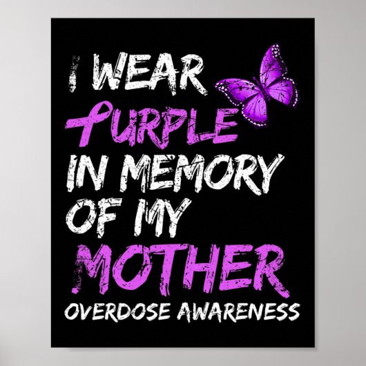 Ik Draag Paarse ter nagedachtenis aan mijn moeder Poster (Voorkant)