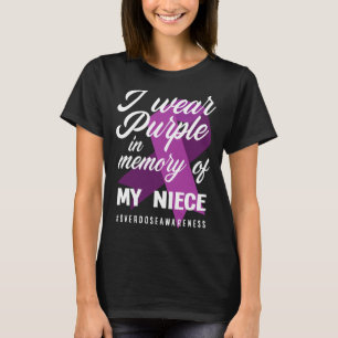 Ik Draag Paarse ter nagedachtenis aan mijn nichtje T-shirt
