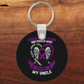 Ik Draag Paarse ter nagedachtenis aan mijn oom alv Sleutelhanger (Voorkant)