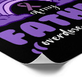 Ik draag paarse ter nagedachtenis aan mijn Vader Poster (Hoek)